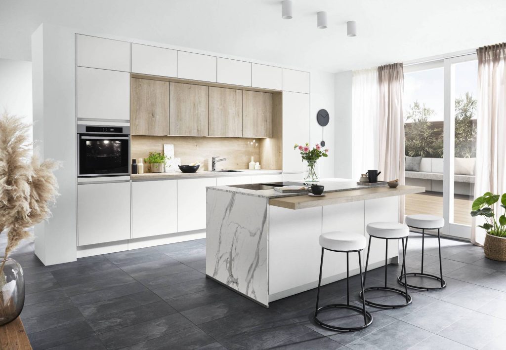 Nobilia Light Stone Kitchen 2 | German Kitchen Outlet Greenhill, Sheffield